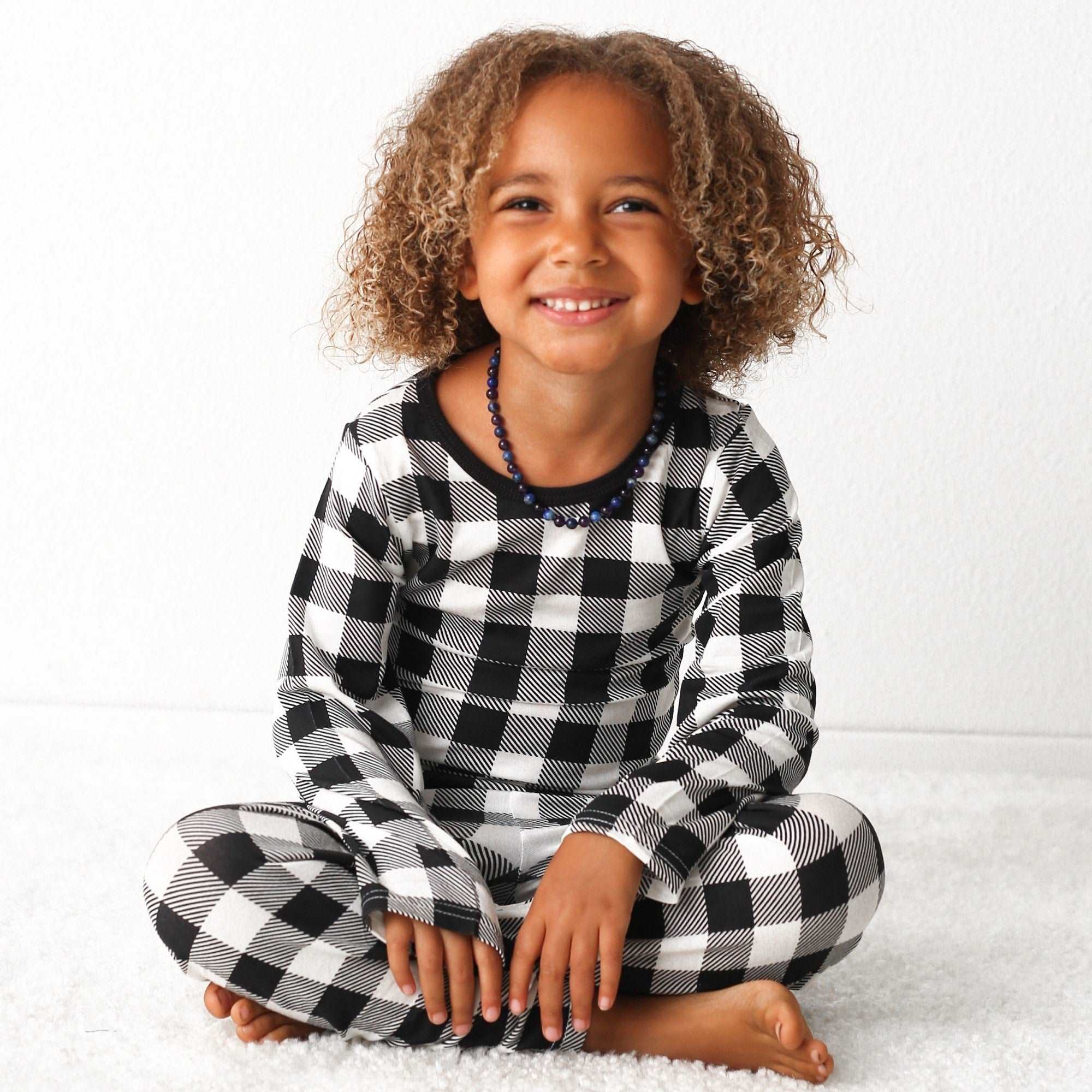 Bestaroo - Black & White Plaid Pajama