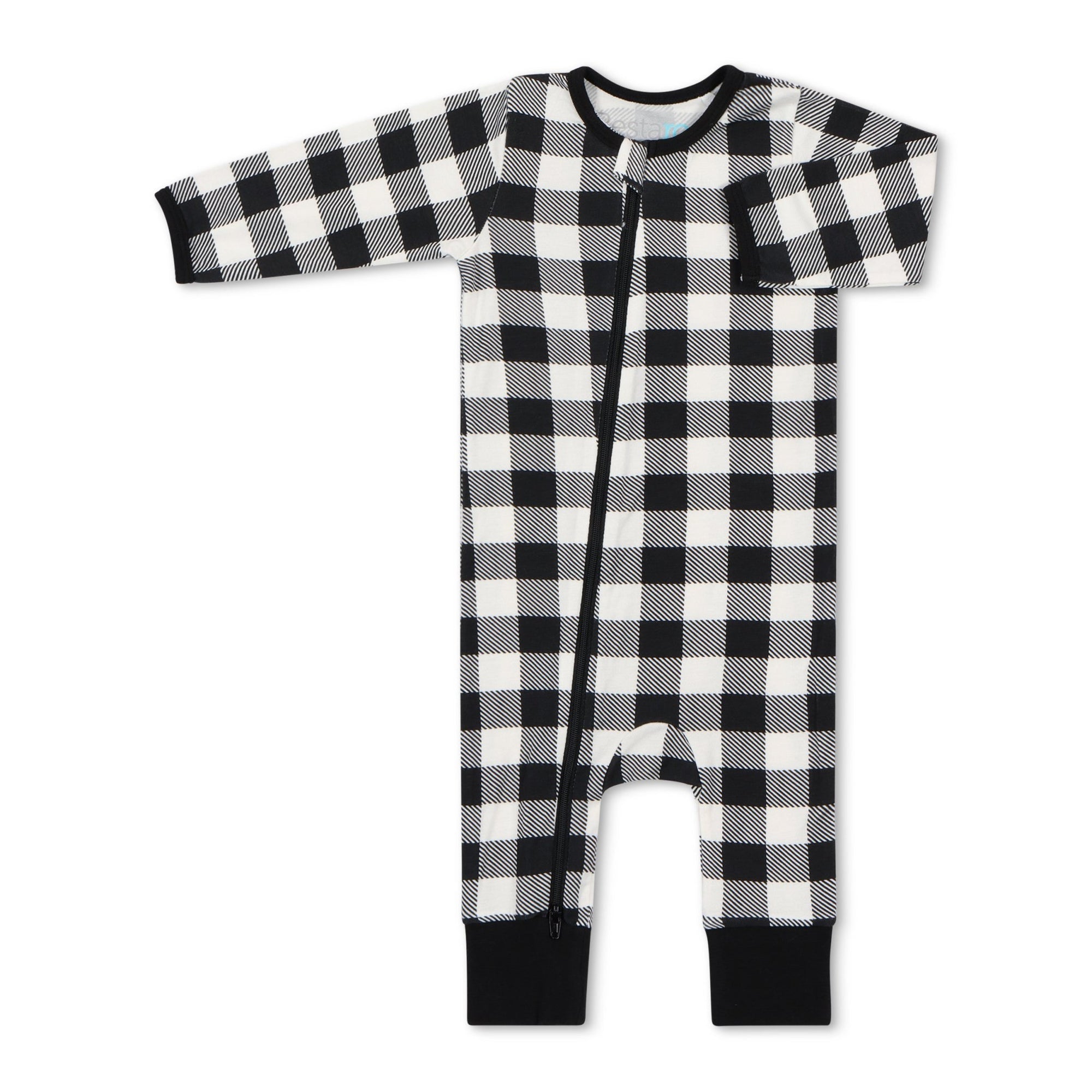 Bestaroo - Black & White Plaid Romper