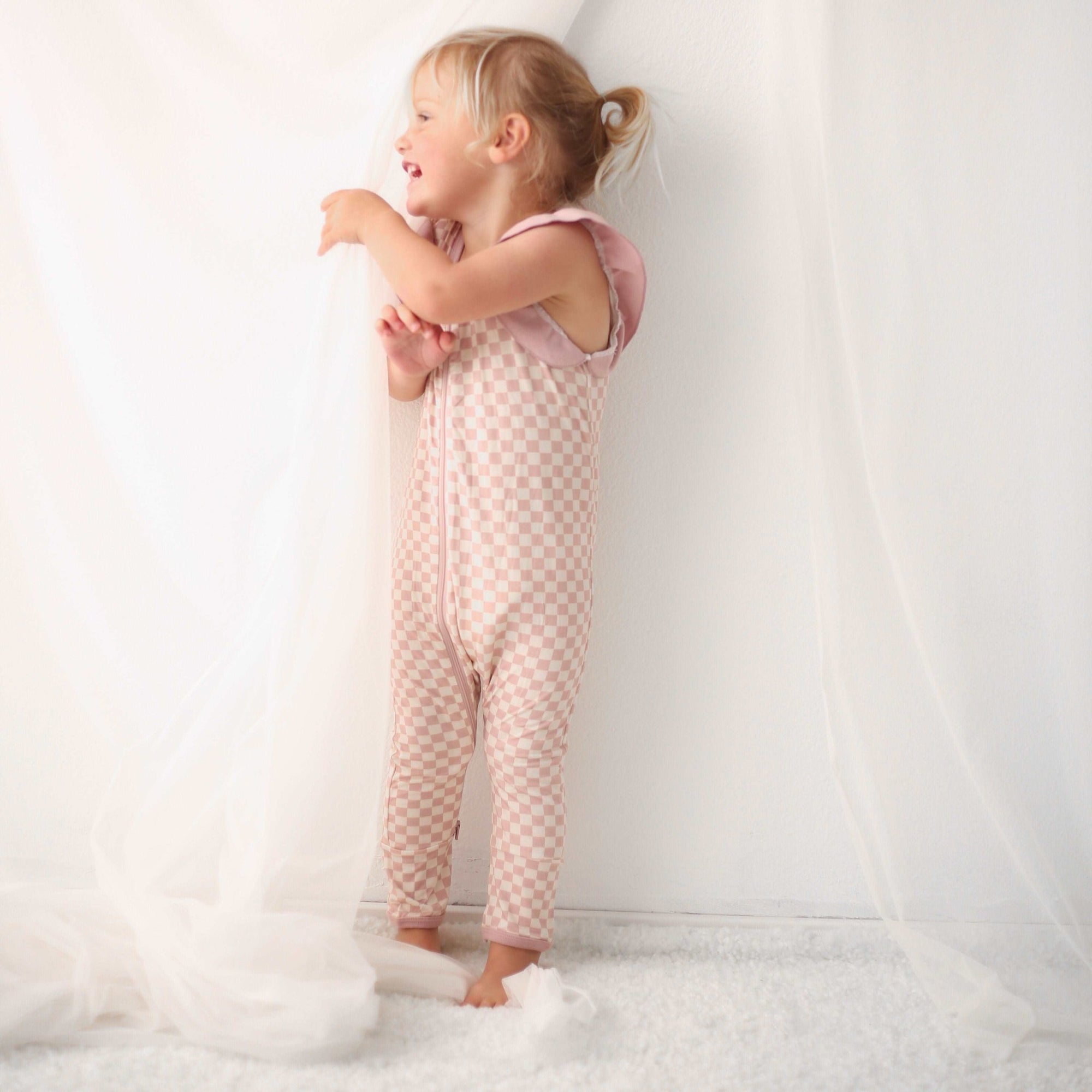 Bestaroo - Checkers in Pink Romper