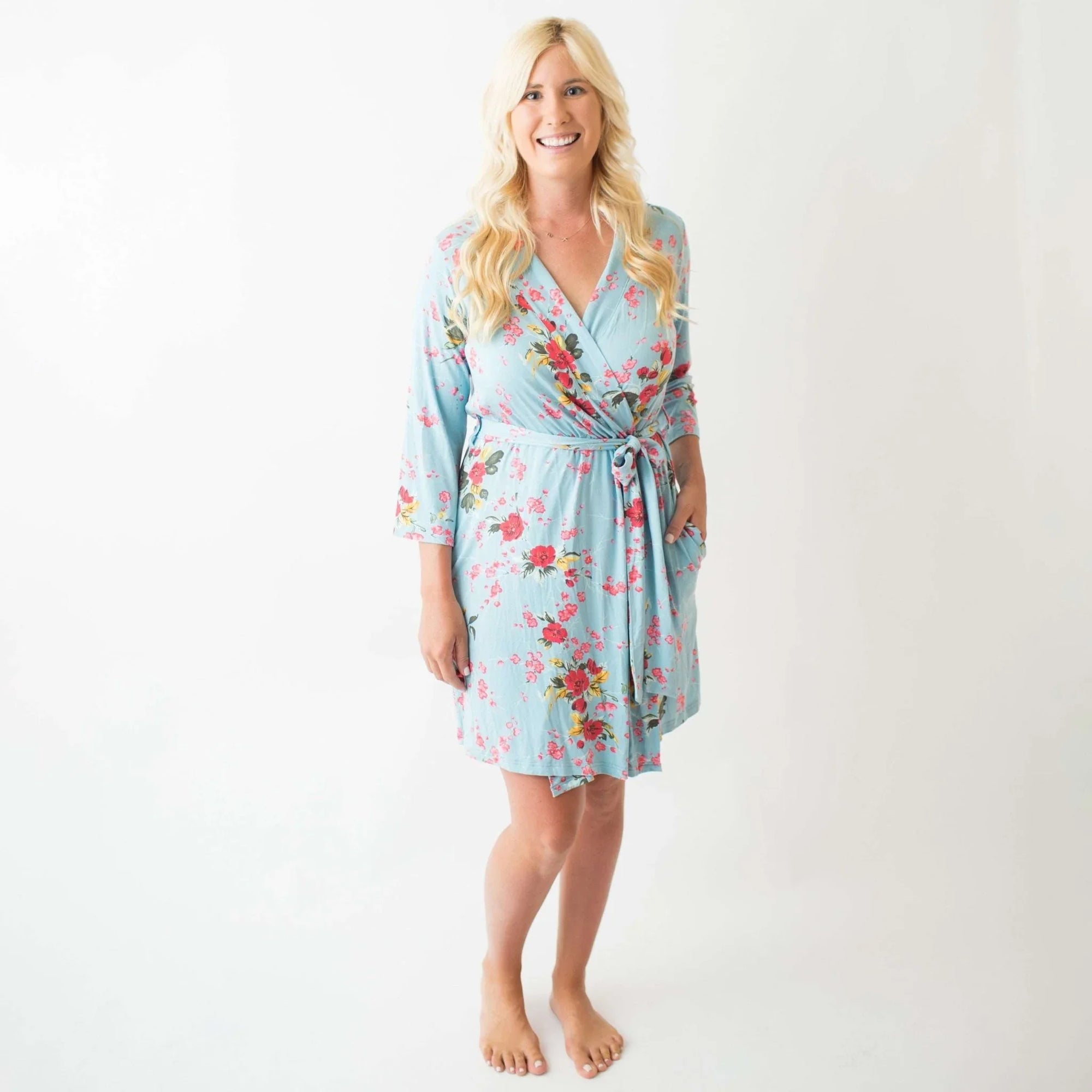 Bestaroo - Cherry Blossom Teal Robe