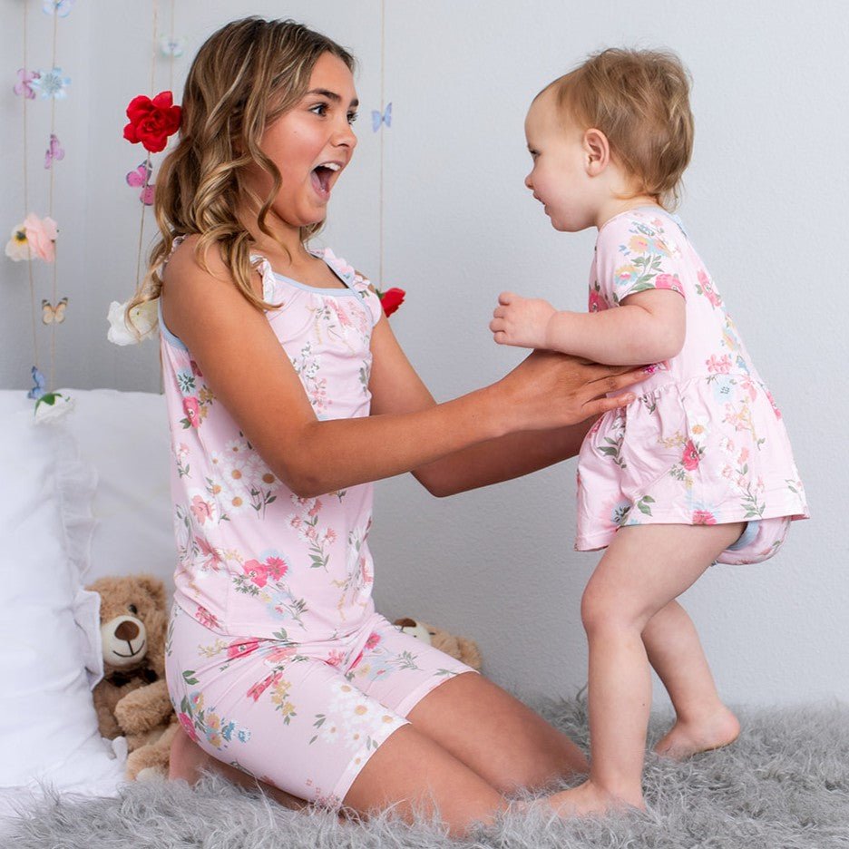 Bestaroo - Ditzy Floral Flutter Tank & Shorts