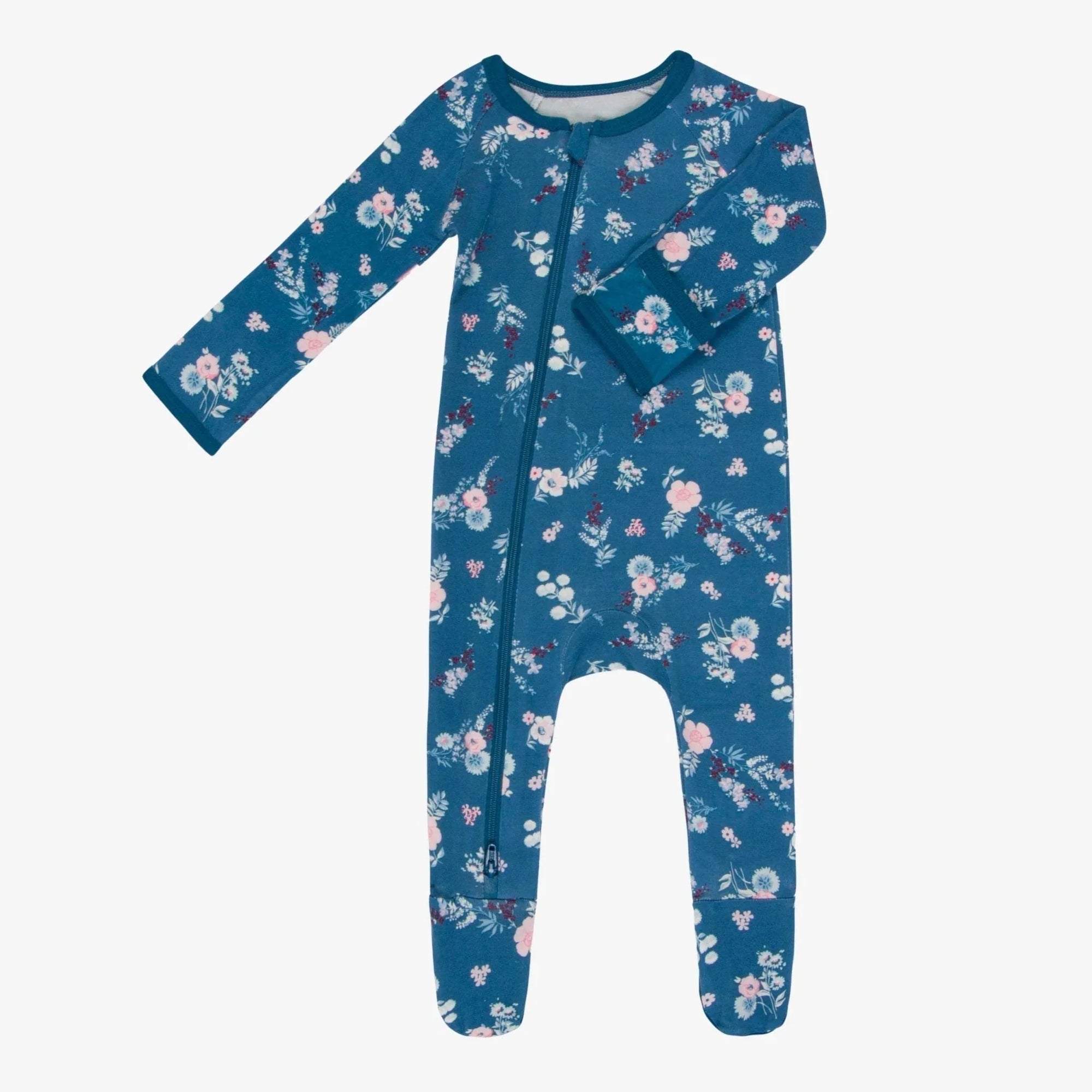 Bestaroo - Fall Florals Navy Footie
