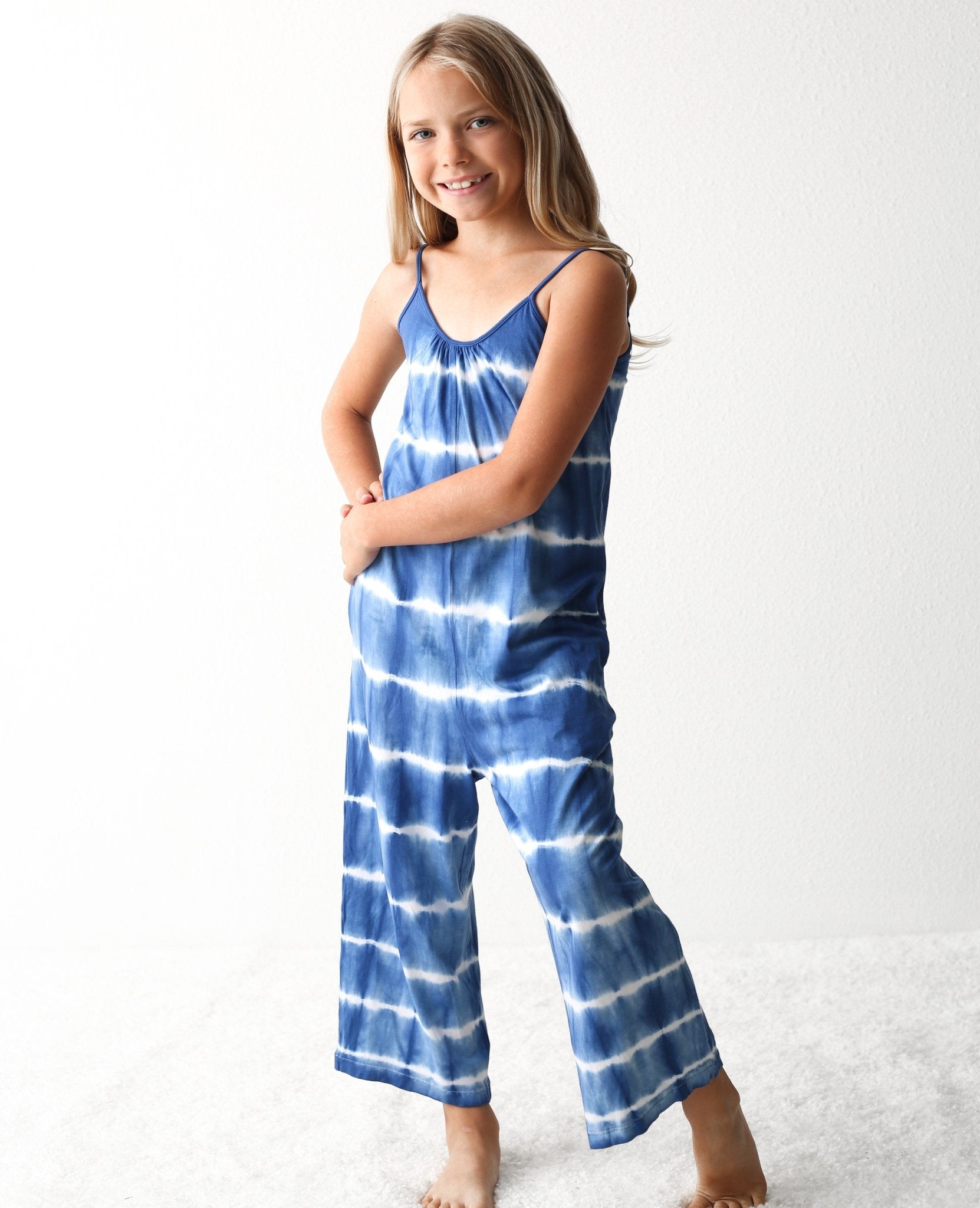 Bestaroo - Bamboo - hema blue tie dye jumpsuit