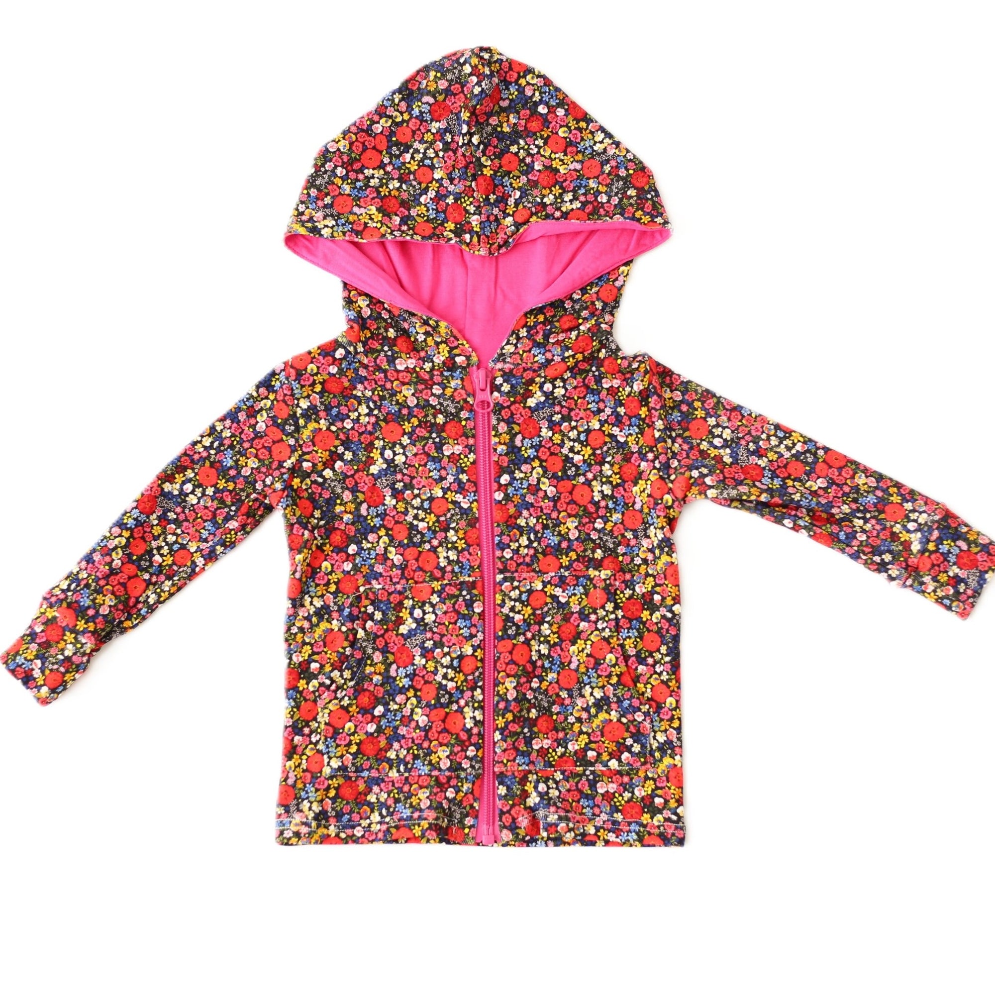 Bestaroo - Bamboo - Midnight Petals Zipper Hoodie