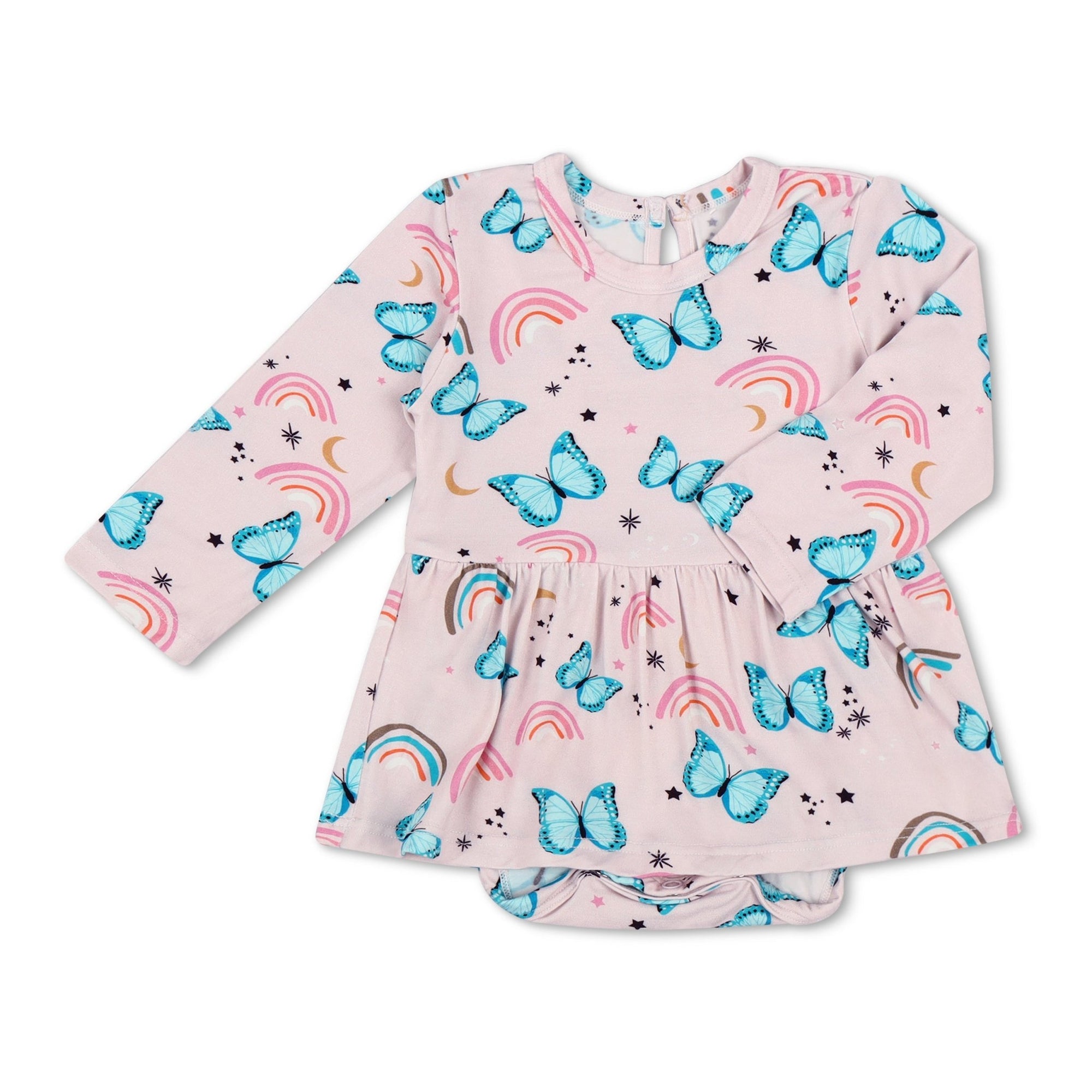 Bestaroo - Retro Butterflies Bodysuit Dress