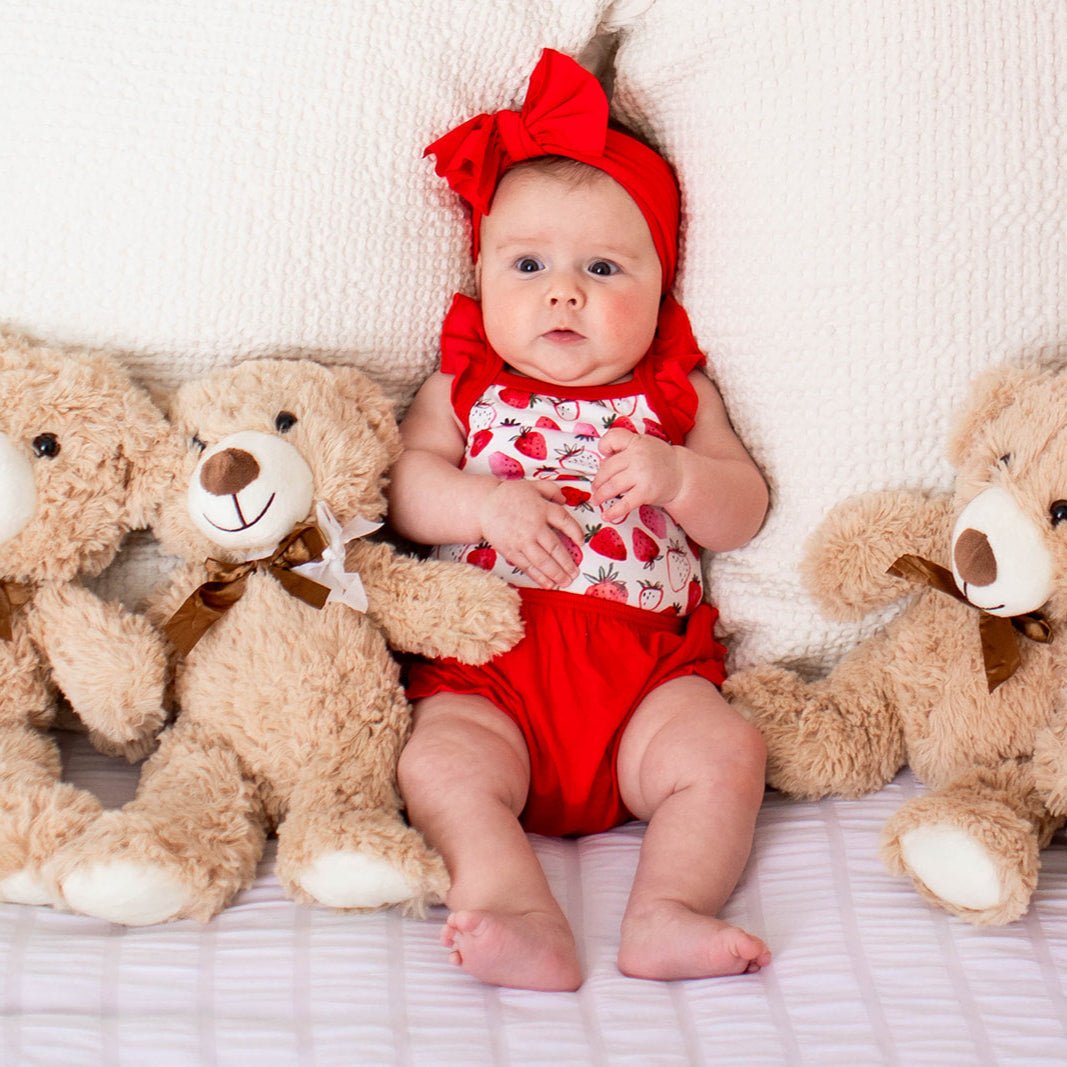 Bestaroo - Strawberry Fields Ruffle Bloomer Set