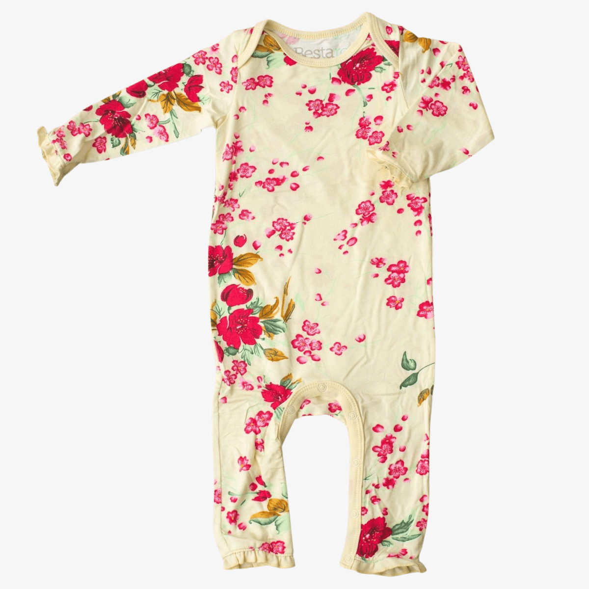 Bestaroo - Bamboo - Cherry Blossom Yellow Romper