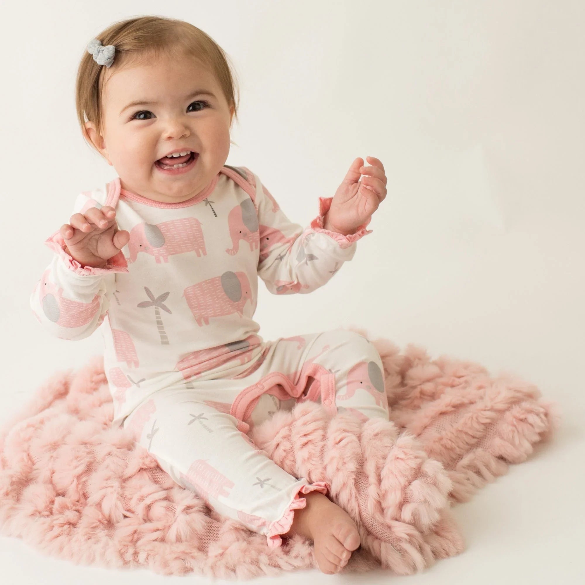 Bestaroo - Bamboo - Elephant Pink Romper