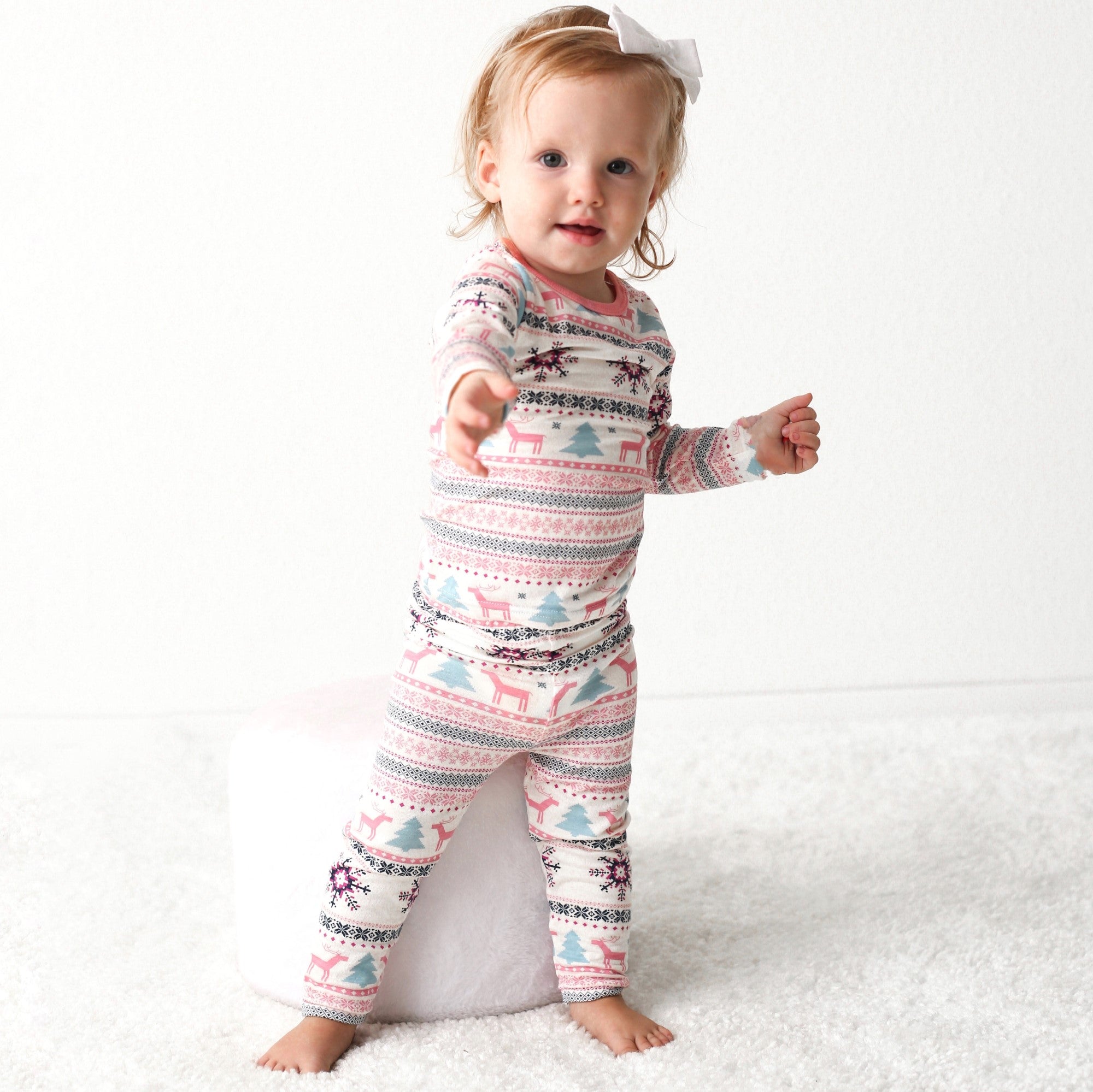 Bestaroo - Holiday Reindeer Pink Pajama