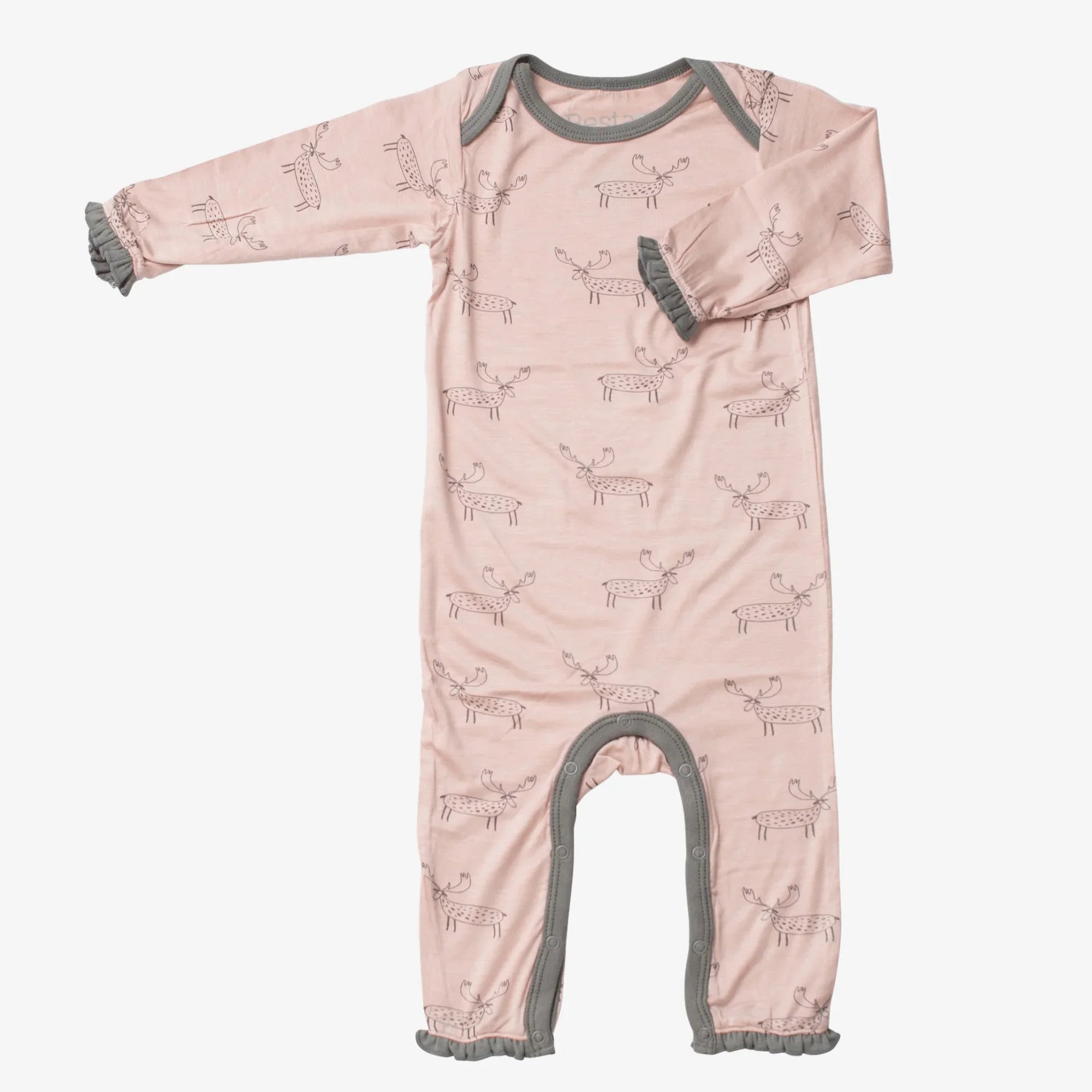 Bestaroo - Bamboo - Moose in Pink Romper