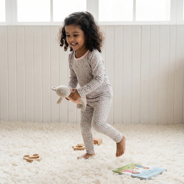 Leopard Print Long Sleeve Pajama