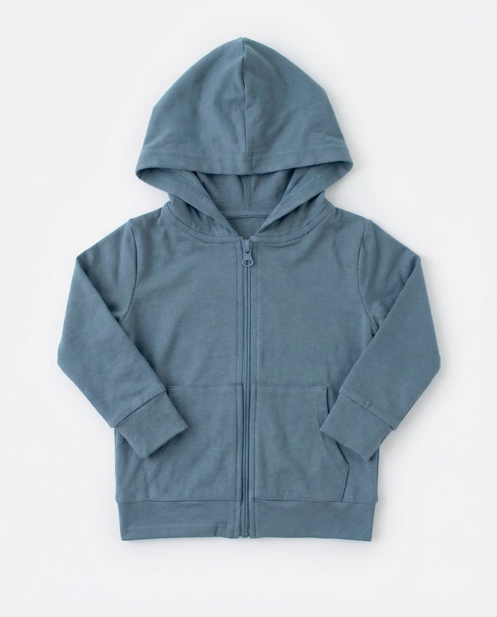 Slate Zipper Hoodie - Bestaroo