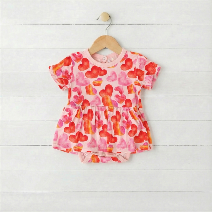 Love Hearts Bodysuit Dress - Bestaroo