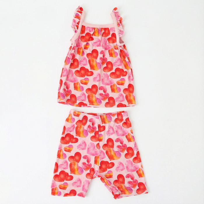 Love Hearts Flutter Tank & Shorts - Bestaroo