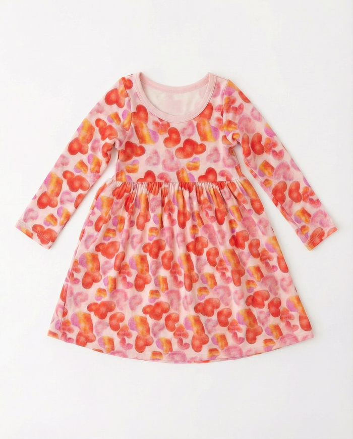Love Hearts L/S Dress - Bestaroo