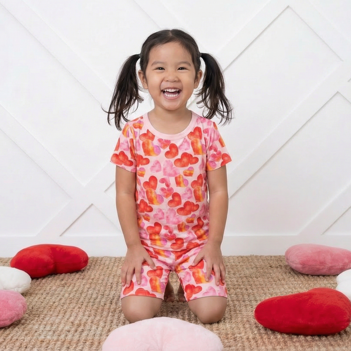 Love Hearts Shorts PJs - Bestaroo