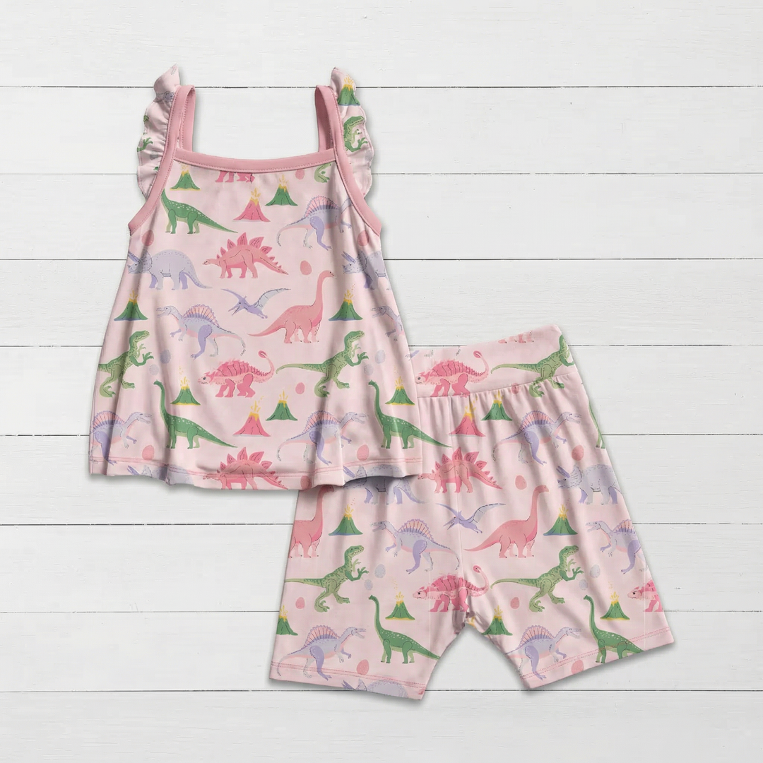 Rosy Rex Flutter Tank &amp; Shorts