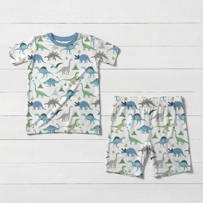 Dino Daydream Shorts Set Pajama - Bestaroo