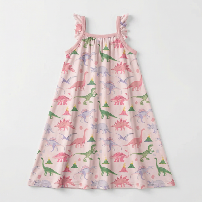 Rosy Rex Flutter Sleeve Dress - Bestaroo