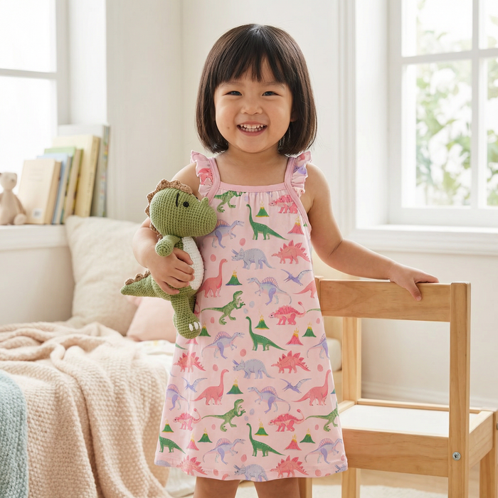Rosy Rex Flutter Sleeve Dress - Bestaroo