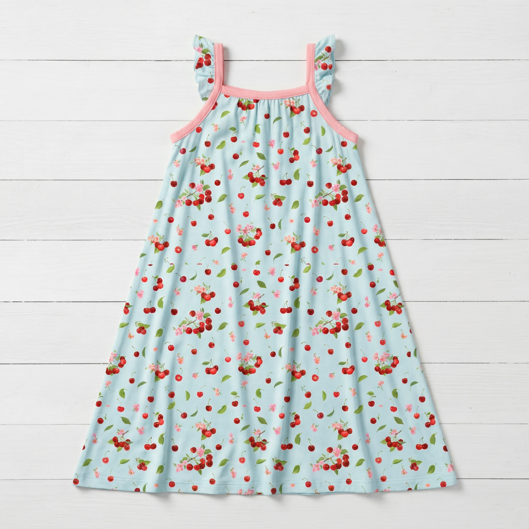 Cherry Kiss Flutter Sleeve Dress - Bestaroo