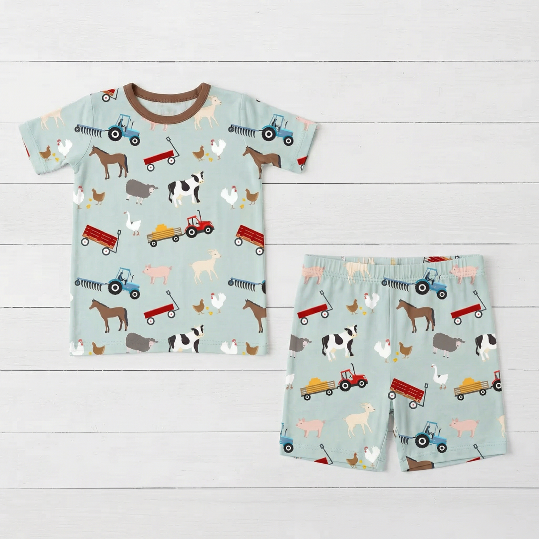 Barnyard Cuddles Shorts Set Pajama
