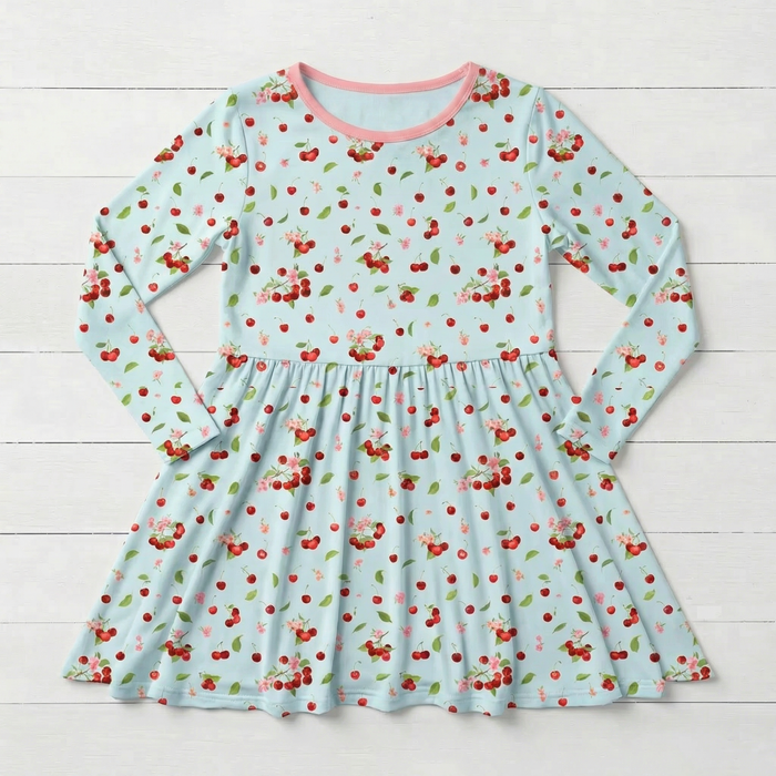 Cherry Kiss L/S Dress - Bestaroo