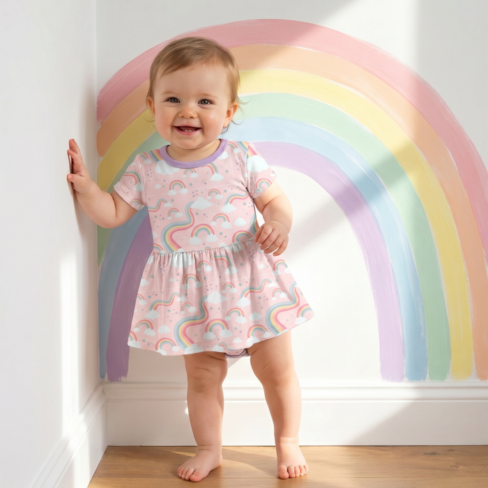 Rainbow Wishes S/S Bodysuit Dres - Bestaroo