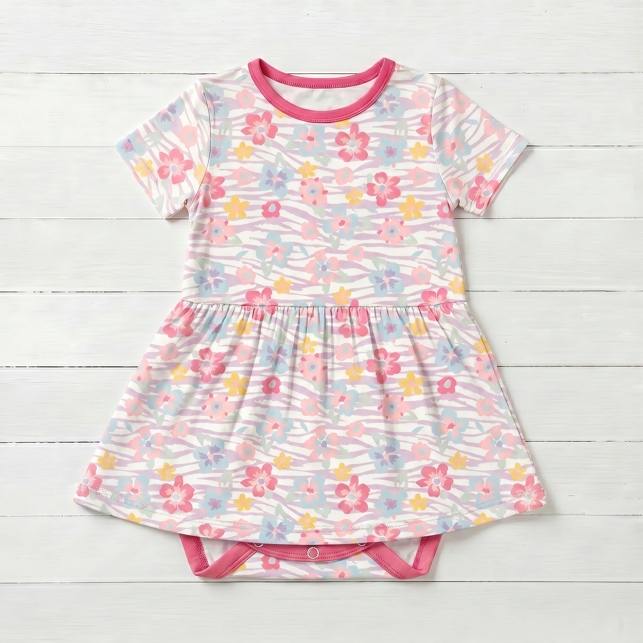 Wildflower Wishes S/S Bodysuit Dress - Bestaroo