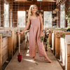 leena jumpsuit in dusty rose