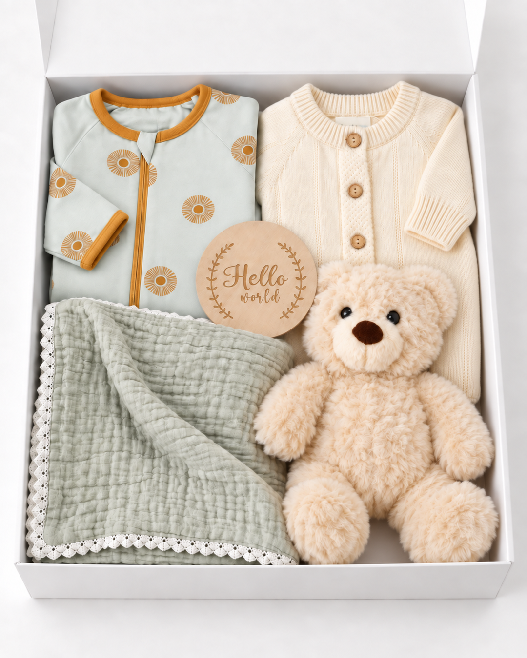 Buttercream &amp; Sage Gift Box