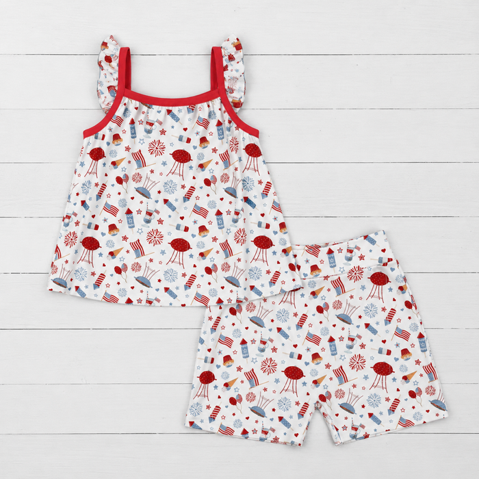 Stars & Stripes Flutter Tank & Shorts - Bestaroo