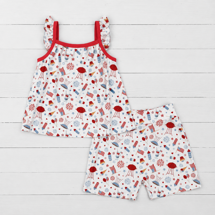 Stars &amp; Stripes Flutter Tank &amp; Shorts