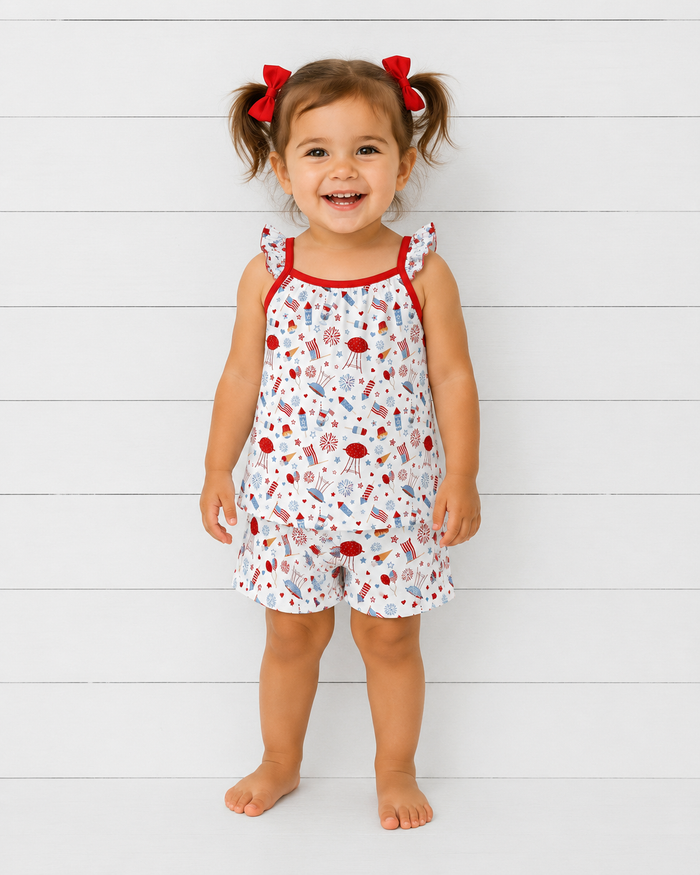 Stars & Stripes Flutter Tank & Shorts - Bestaroo