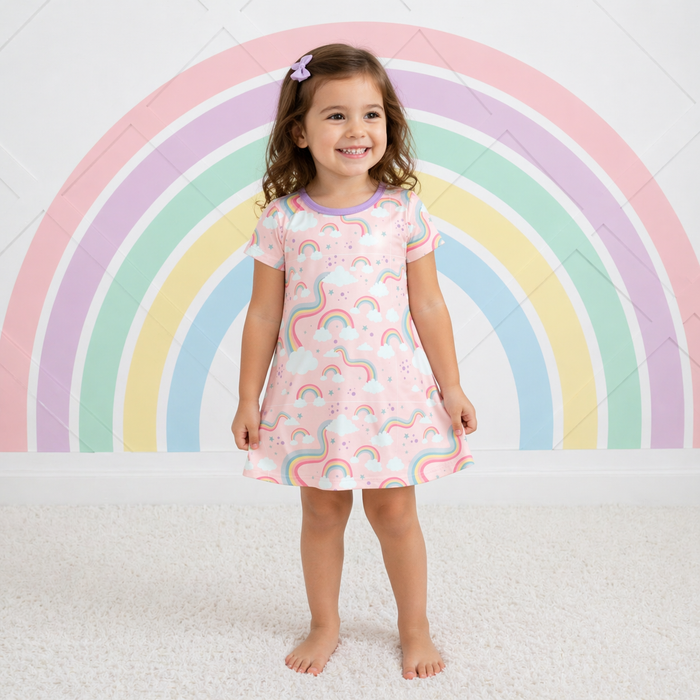 Rainbow Wishes A-Line Dress - Bestaroo