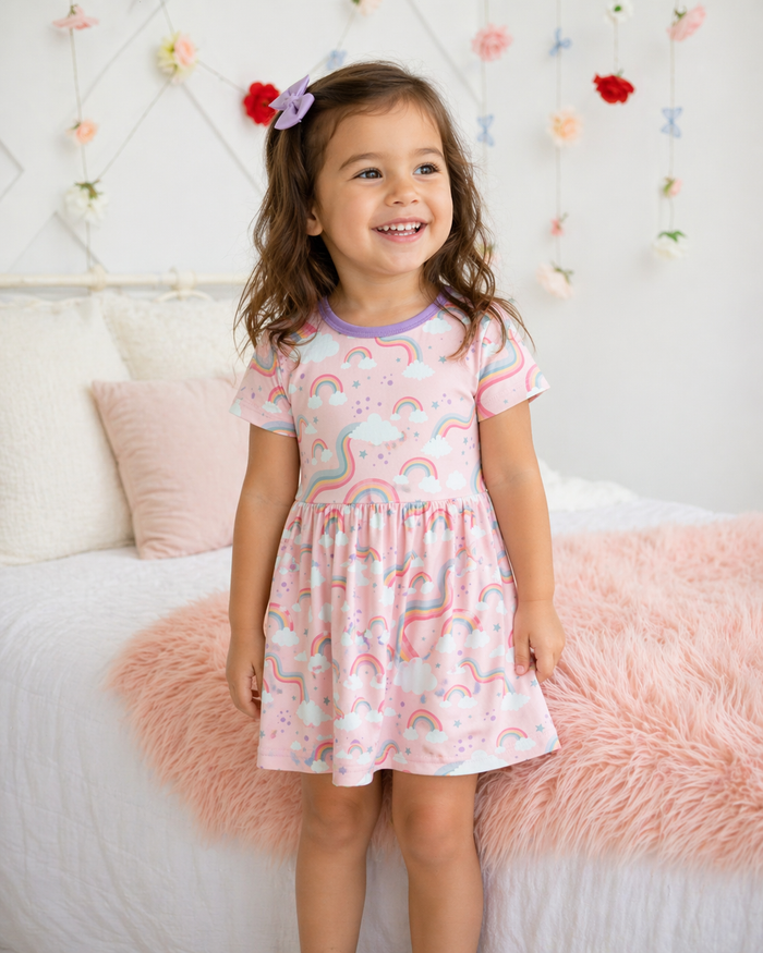 Rainbow Wishes S/S Dress - Bestaroo