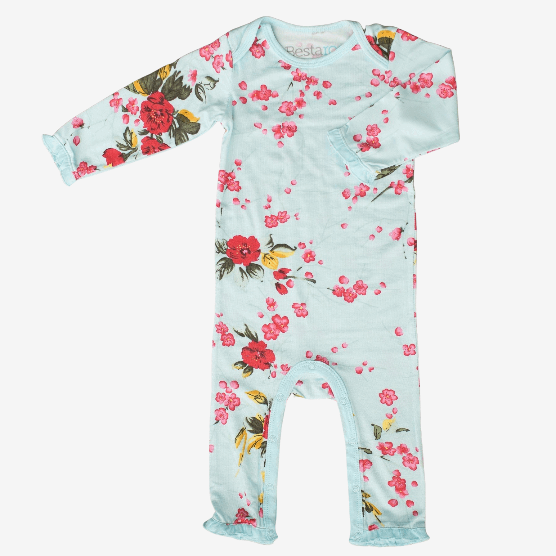 Cherry Blossom Blue Romper