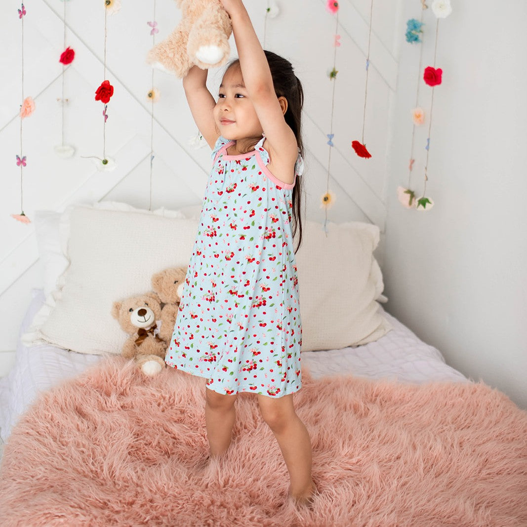 Cherry Kiss Flutter Sleeve Dress - Bestaroo