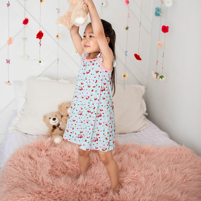 Cherry Kiss Flutter Sleeve Dress - Bestaroo