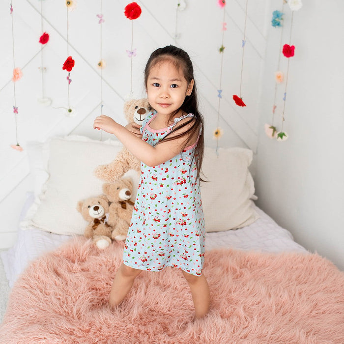 Cherry Kiss Flutter Sleeve Dress - Bestaroo