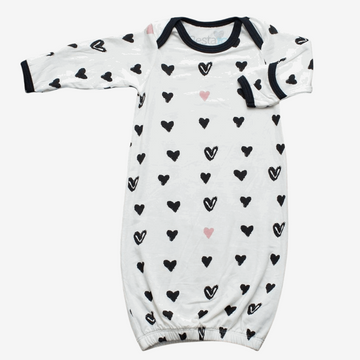 B&W Hearts Gown