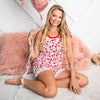 Strawberry Fields Mom Shorts set