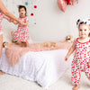 Strawberry Fields Mom Shorts set