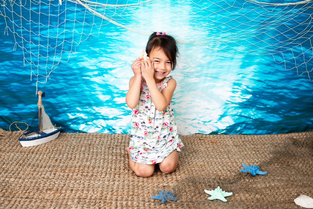 Aloha Flutter Sleeve Dress