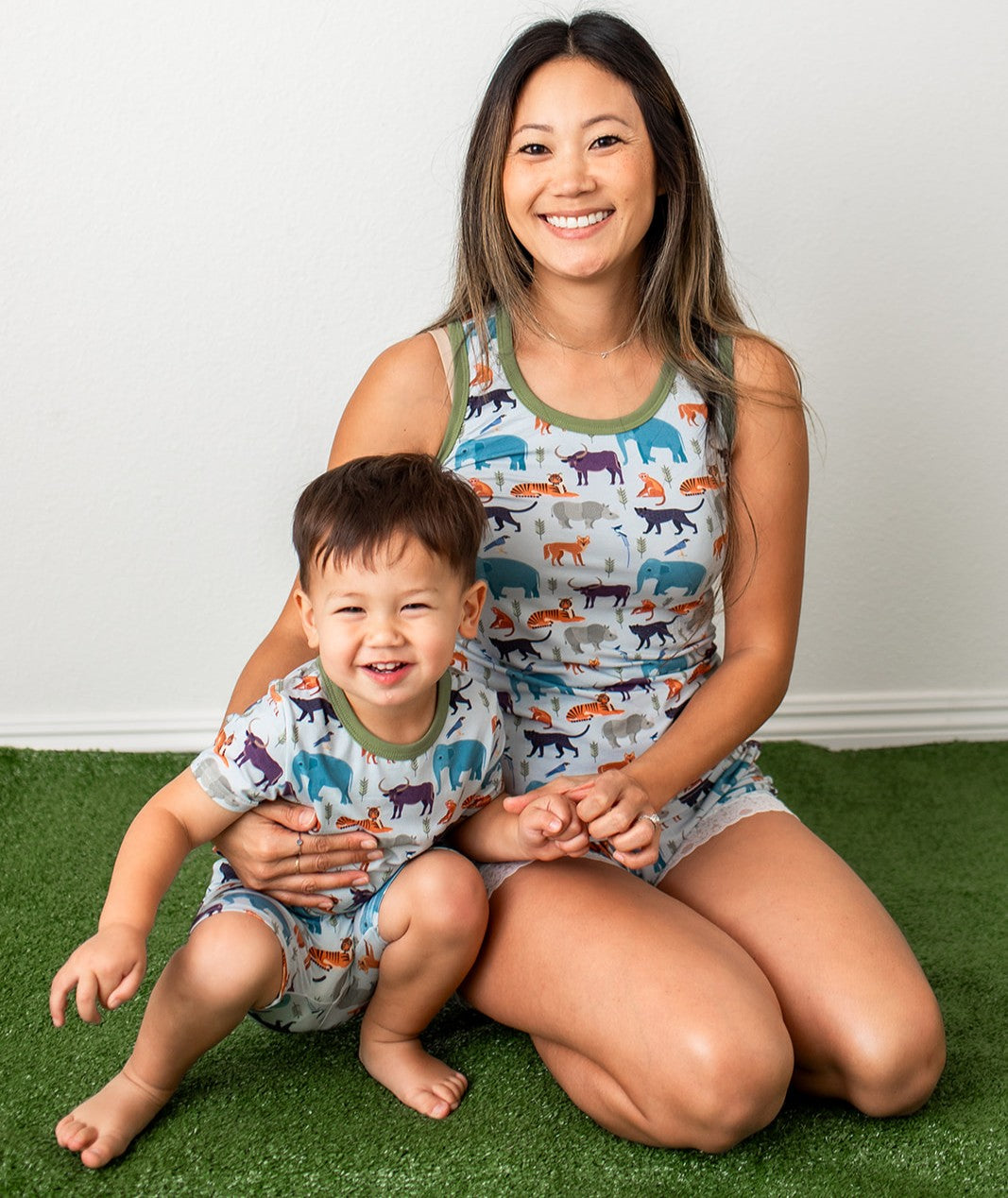 Jungle Jammies Mom Shorts set
