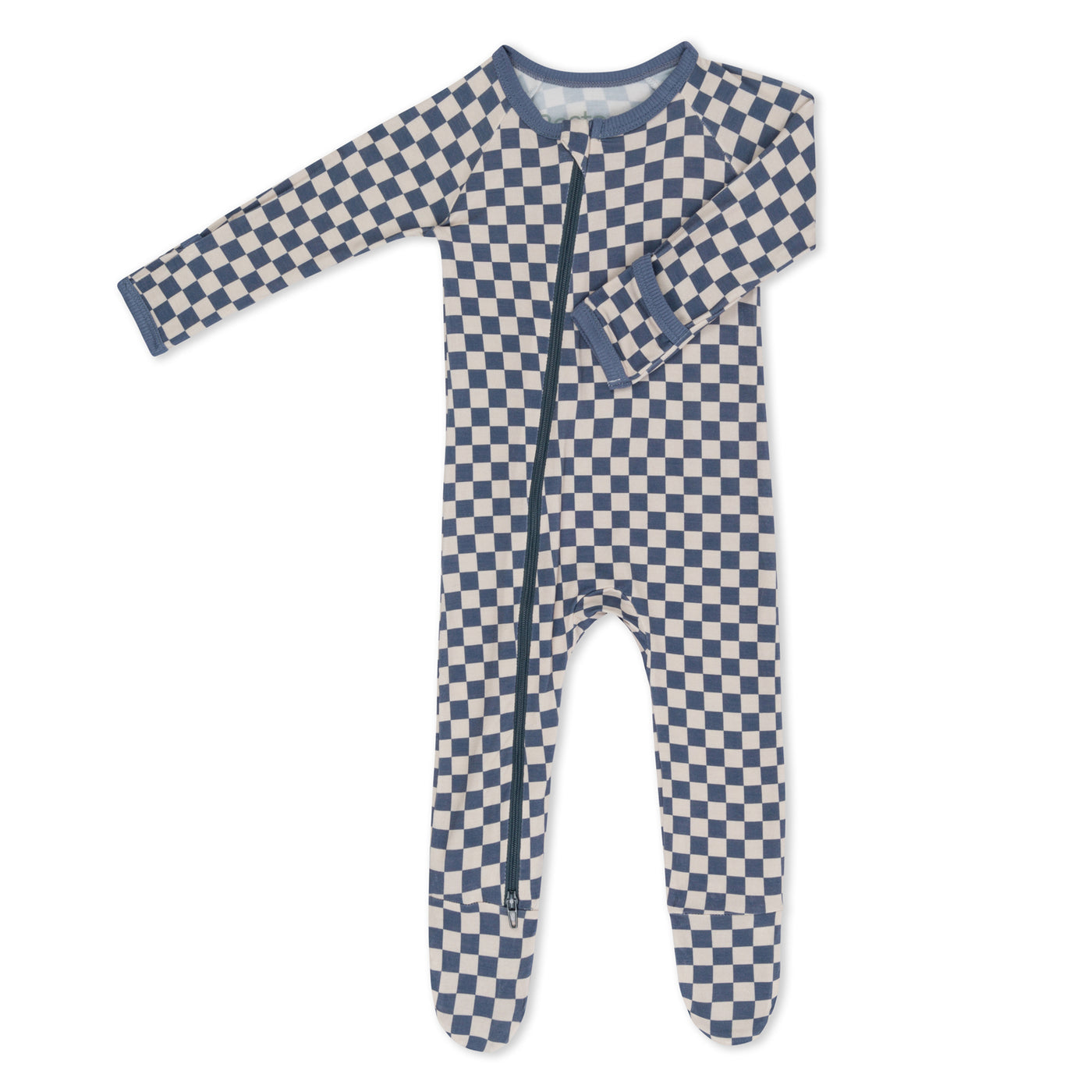 Checkers in Blue Footie