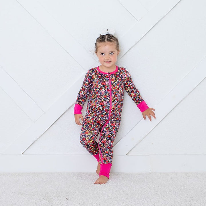 Midnight Petals Convertible Coverall