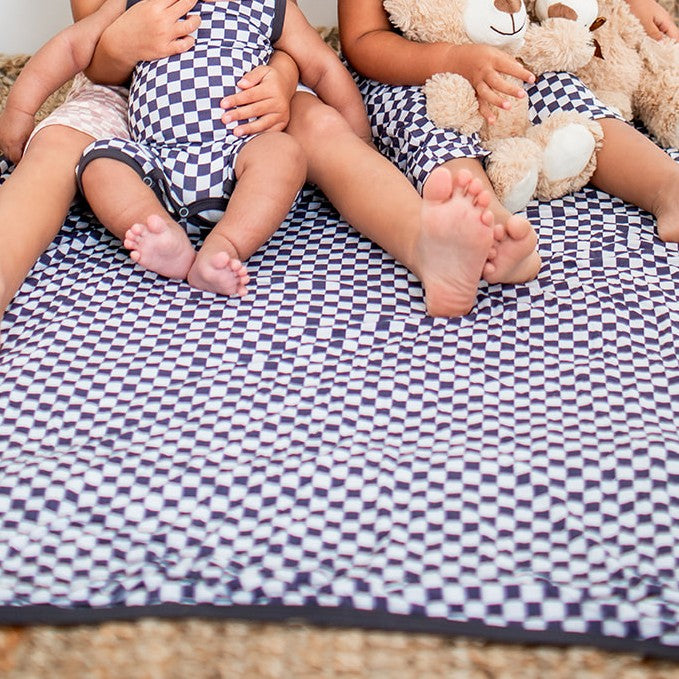 Charcoal Checks Swaddle