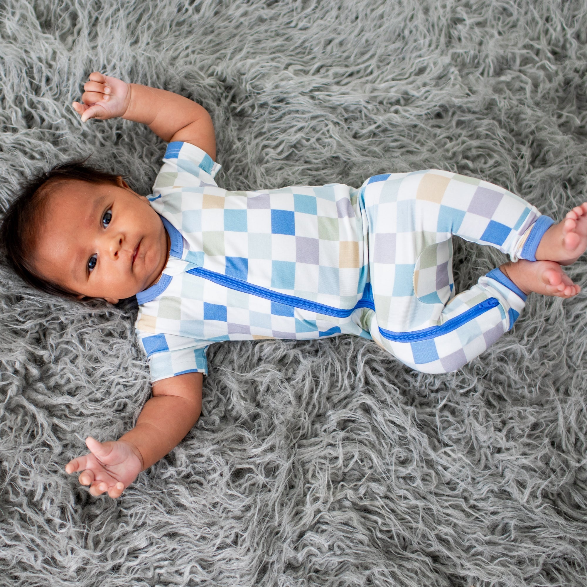 Blue Easter Checks Coverall