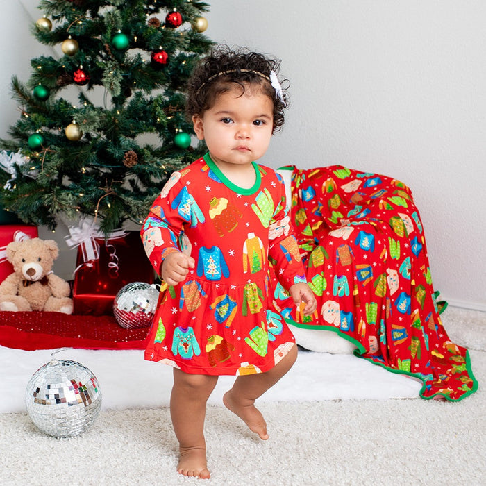 Ugly Sweater Party Bodysuit Dress - Bestaroo